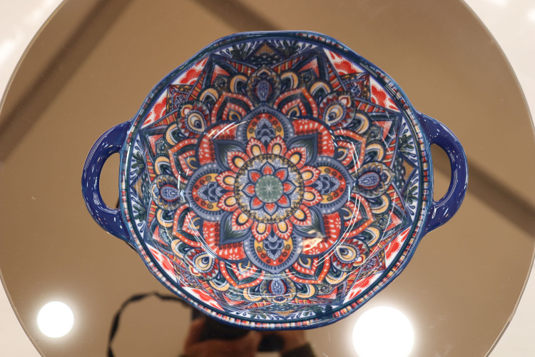کاسه دسته دار وارداتی طرح مراکشی
