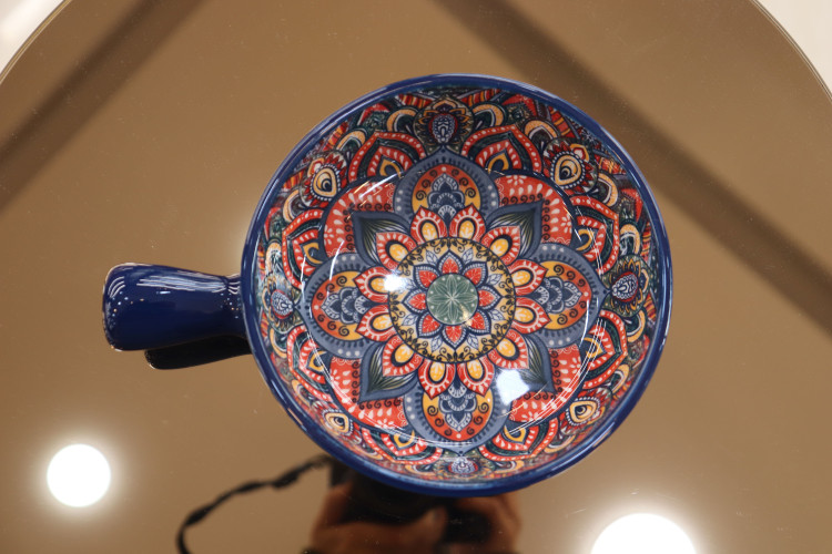 کاسه دسته دار وارداتی طرح مراکشی