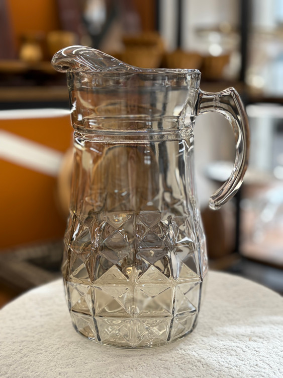 پارچ بلور مدل اکومارین رنگ شامپاینی