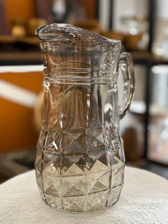 پارچ بلور مدل اکومارین رنگ شامپاینی