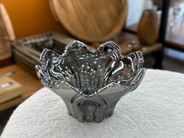 پیاله بلور ورسای رنگ پلاتینی ست ۶ عددی