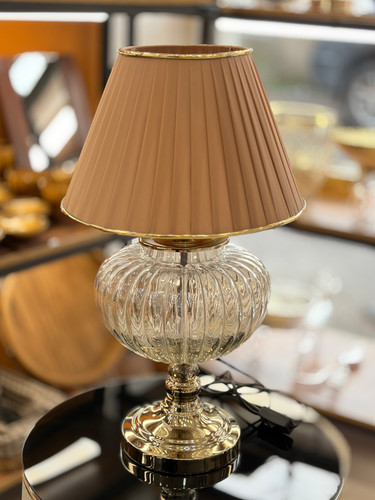 آباژور رومیزی پایه طلایی