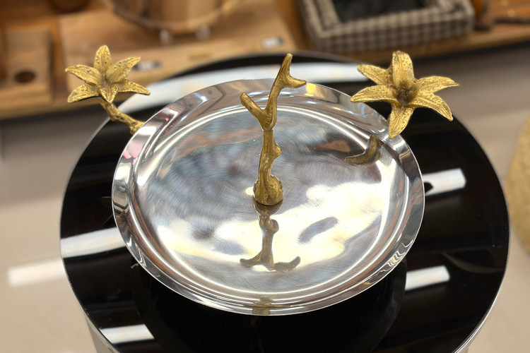 میوه خوری استیل گل طلایی