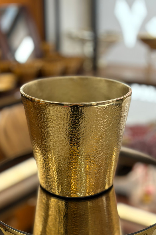 سطل آلومینیومی رنگ طلایی