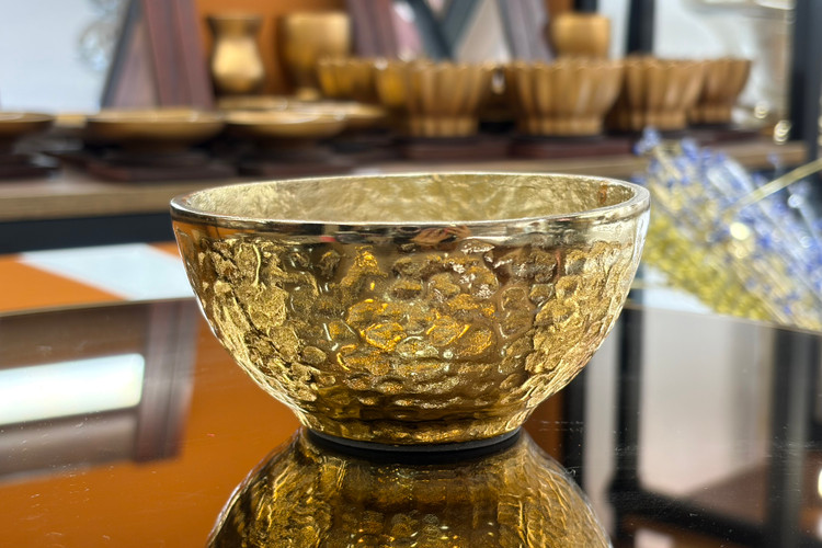 پیاله آلومینیومی رنگ طلایی ست ۶ عددی