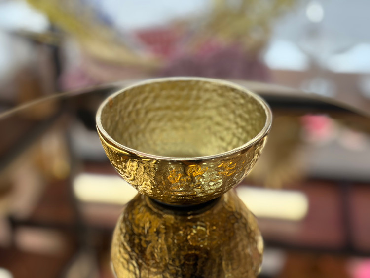 پیاله آلومینیومی رنگ طلایی ست ۶ عددی