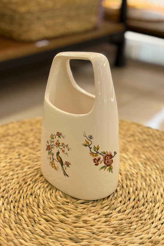 گلدان سرامیکی کیف سیمرغ رنگی