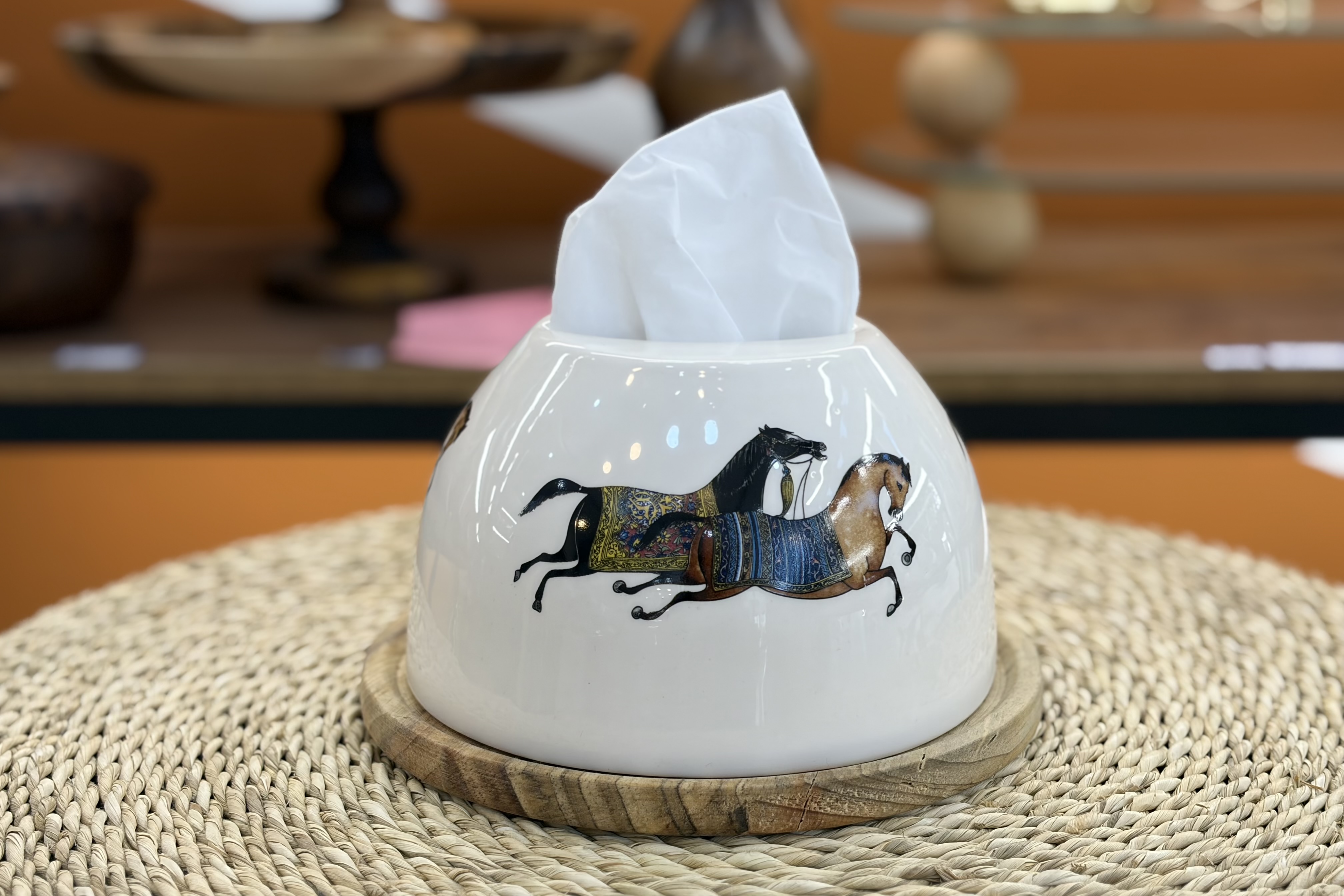 جا دستمال کاغذی سرامیکی هرمس