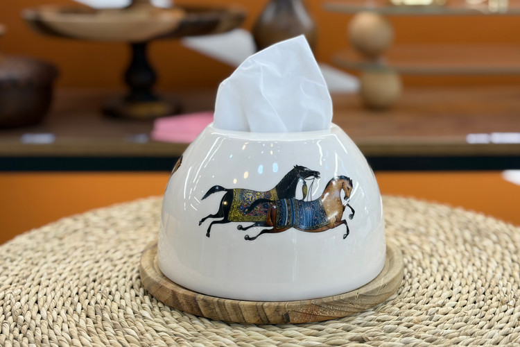 جا دستمال کاغذی سرامیکی هرمس
