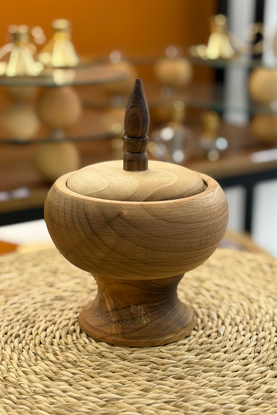 سرویس پذیرایی چوبی گردو پایه کوتاه ۴ تکه