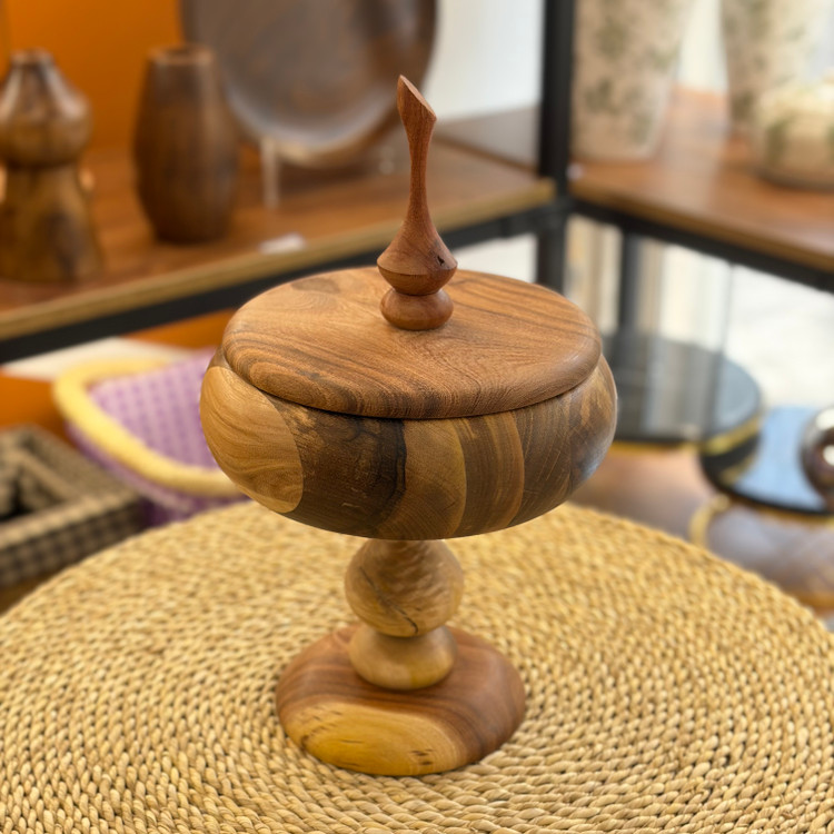 سرویس پذیرایی چوبی گردو ۴ تکه طرح یک