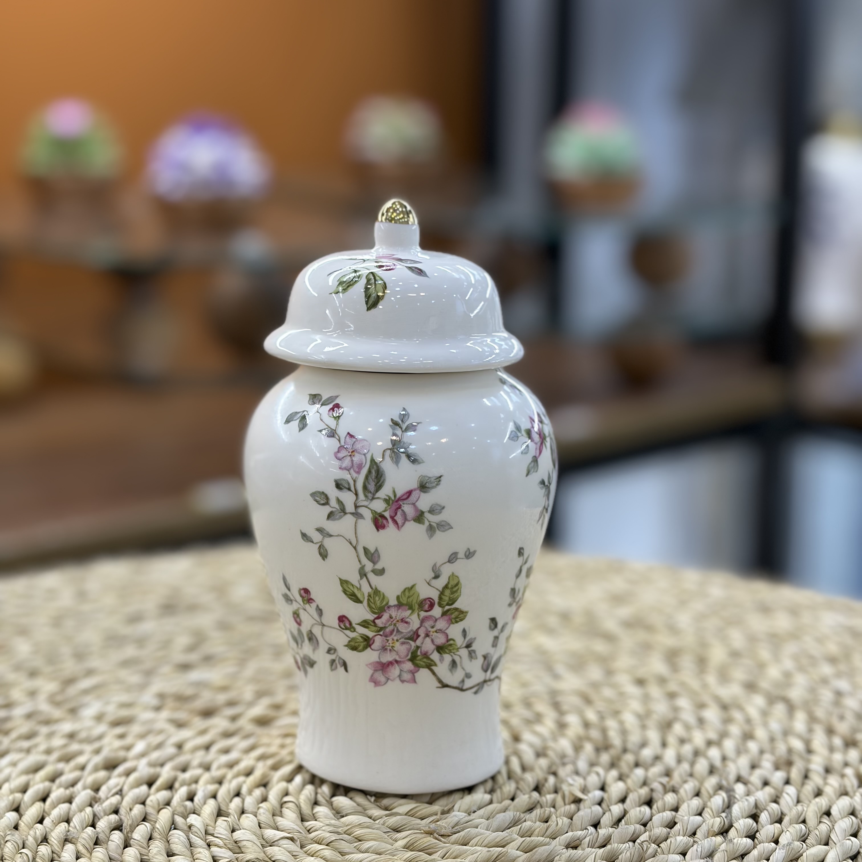 جینجرجار سرامیکی شکوفه صورتی سایز کوچک