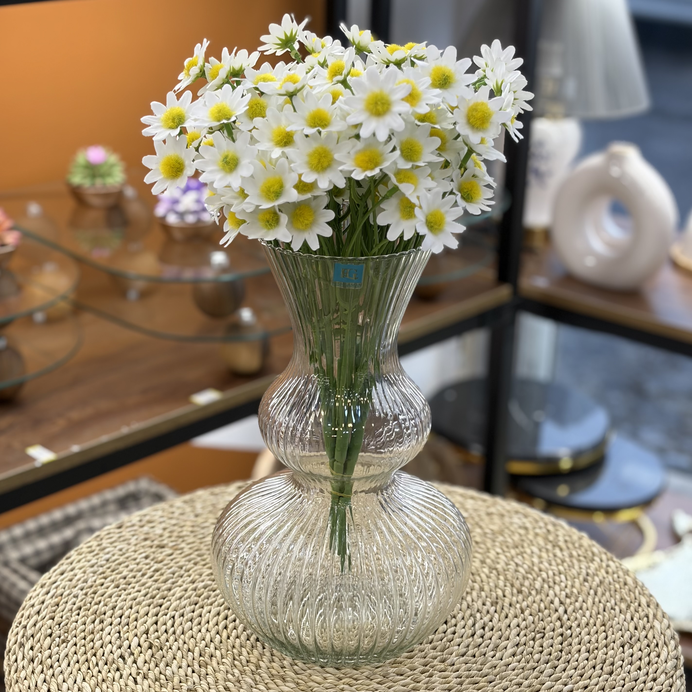 گلدان شیشه ای بی رنگ طرح ۵۰۲۱