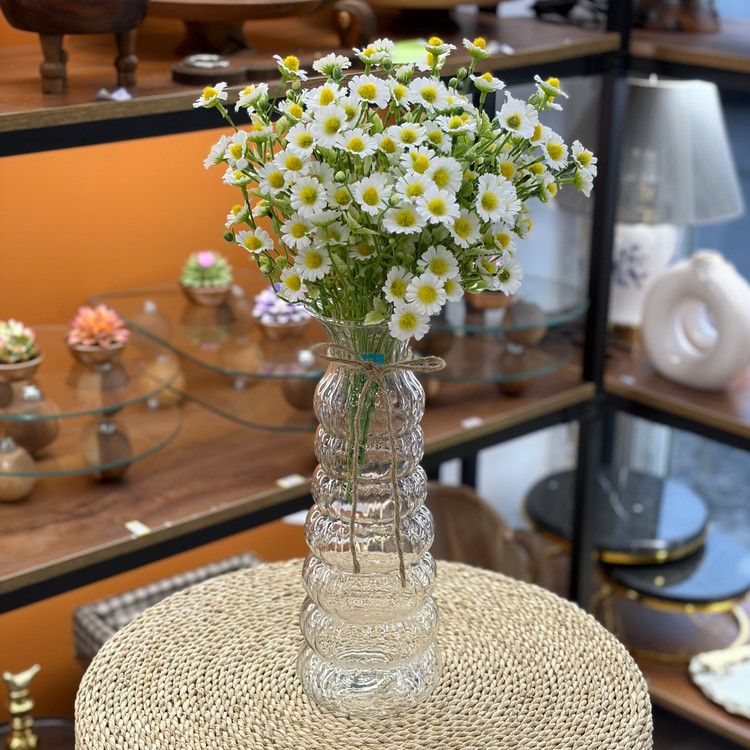 گلدان شیشه ای بی رنگ طرح ۵۰۲۶